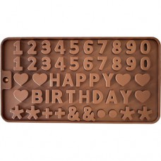 Mal voor Chocolade Cijfers Happy Birthday
